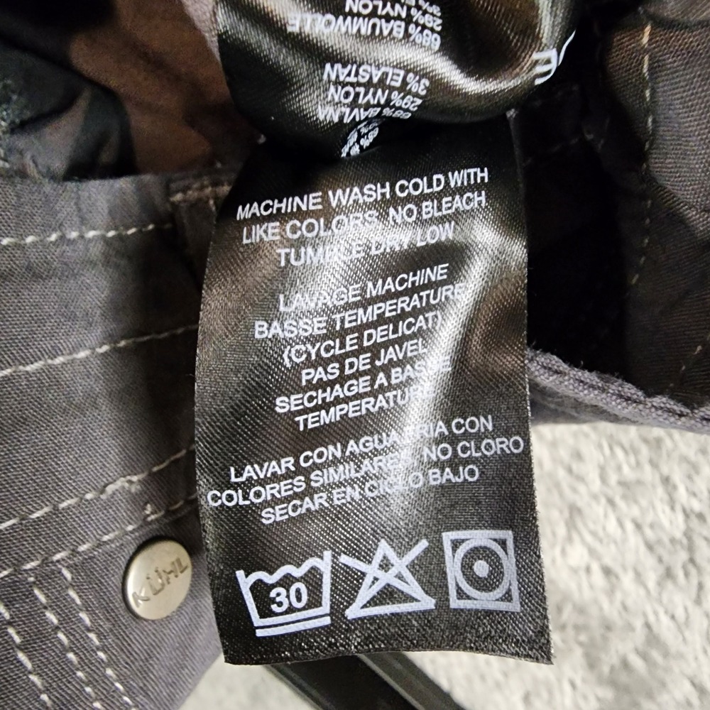 KUHL Pants Womens Size 10 SHORT Gray Cargo Pockets Snap Button Casual Outdoor - Picture 10 of 12